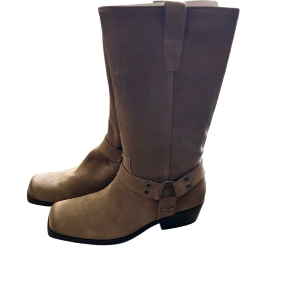 Steve Madden RUSKIN TAUPE SUEDE BOOTS size 9.5 - Picture 8 of 10